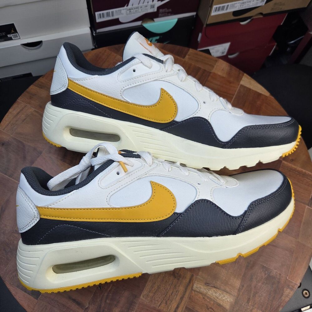 Nike Air Max SC Casual Shoes FQ0205-133 Sail University Gold Men's Size 10.5